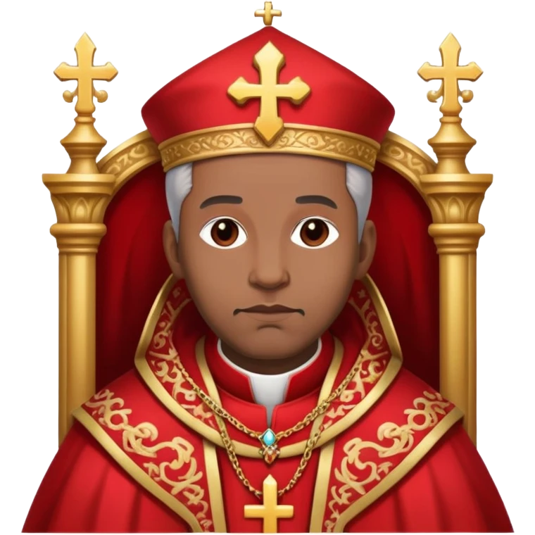 bishop dressed in red emoji