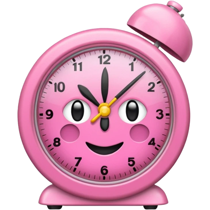 um DESPERTADOR minimalista ROSA emoji