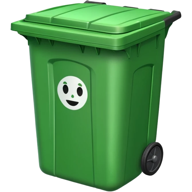 Green wheely bin emoji