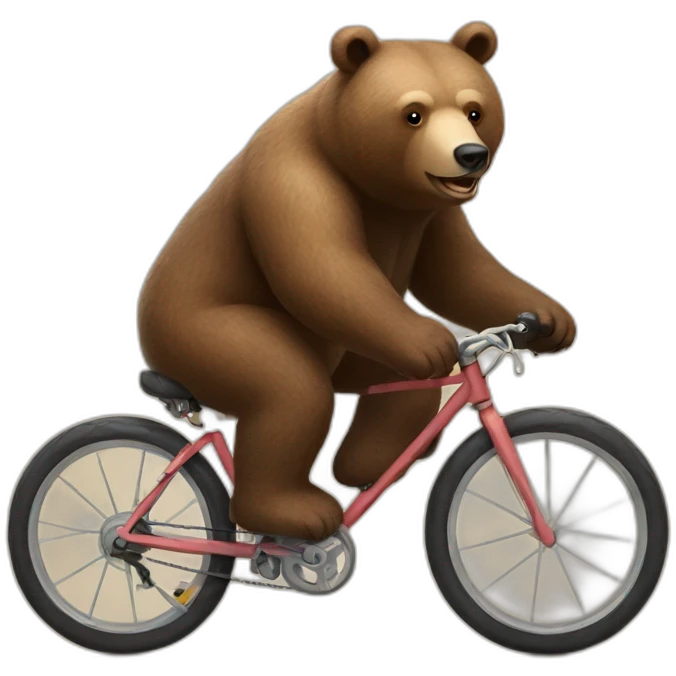 Bear on a bike emoji