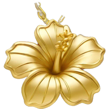 gold hibiscus necklace emoji