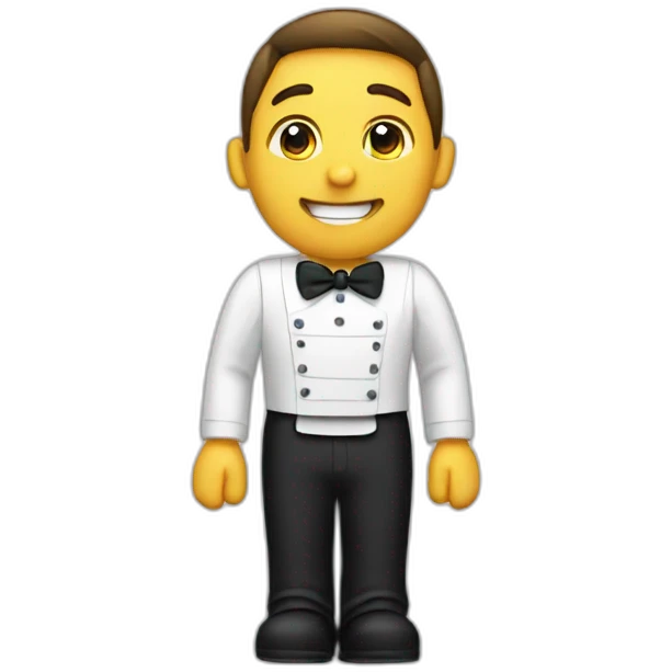 white waiter emoji