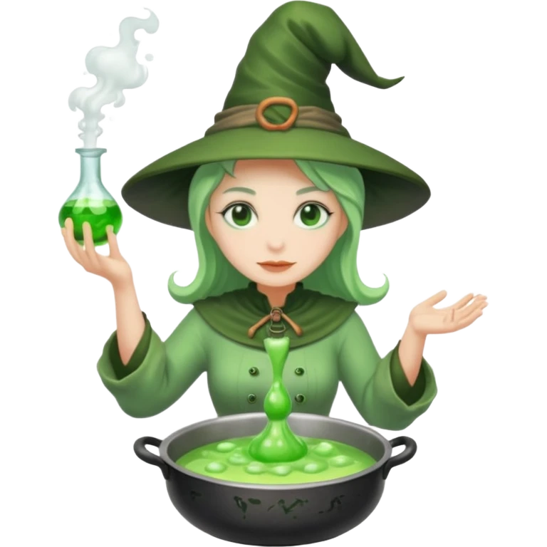 green witch cooking potion emoji