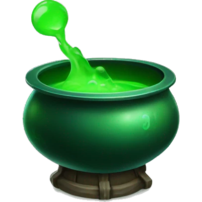 Witch's Cauldron green potion emoji