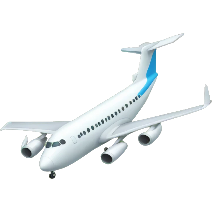 Plane landing in island emoji