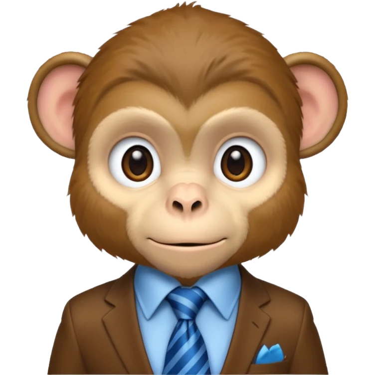 monkey with blue tie emoji
