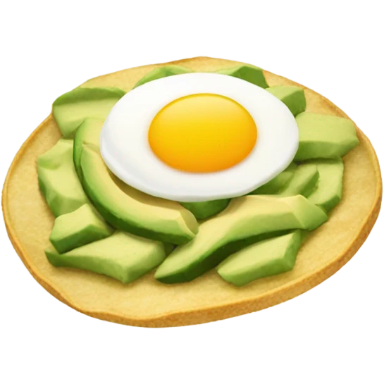 Tostada de aguacate con huevo emoji