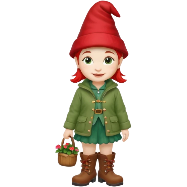 short girl garden gnome emoji