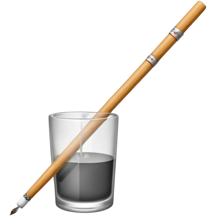 The chopsticks 🥢 emoji with smoke of a cigarette 🚬 emoji