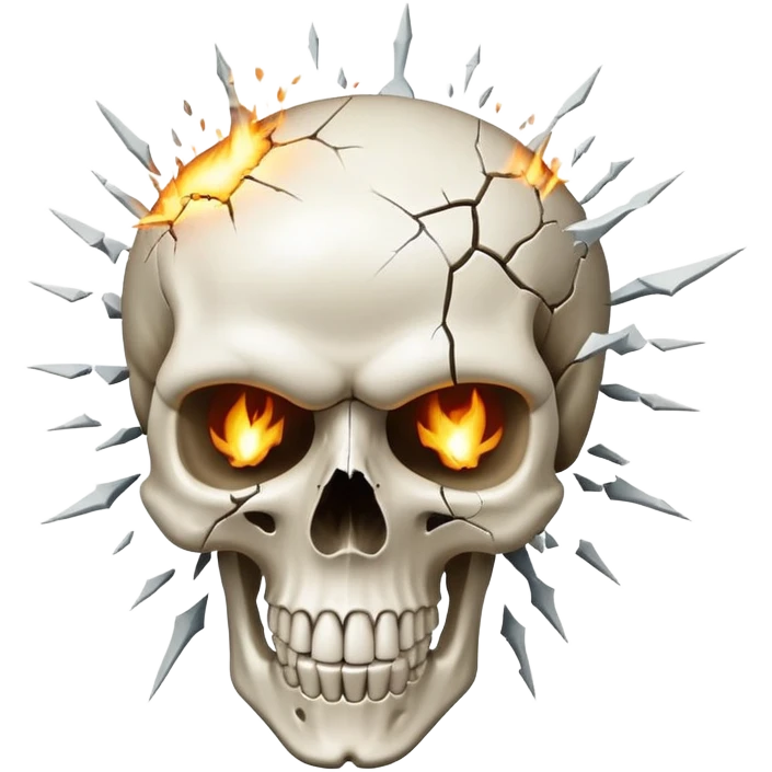 Skull with a head explosion emoji