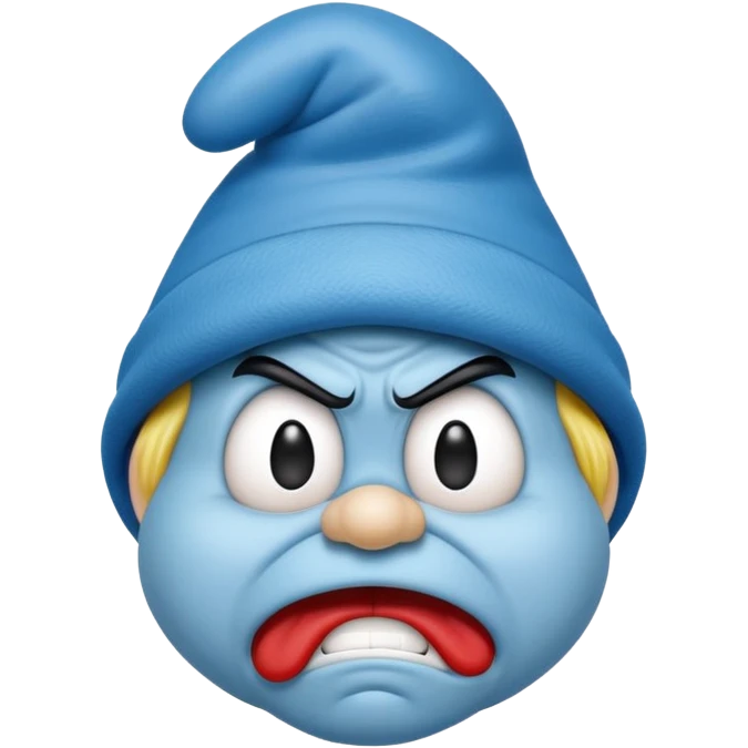 angry smurf  emoji