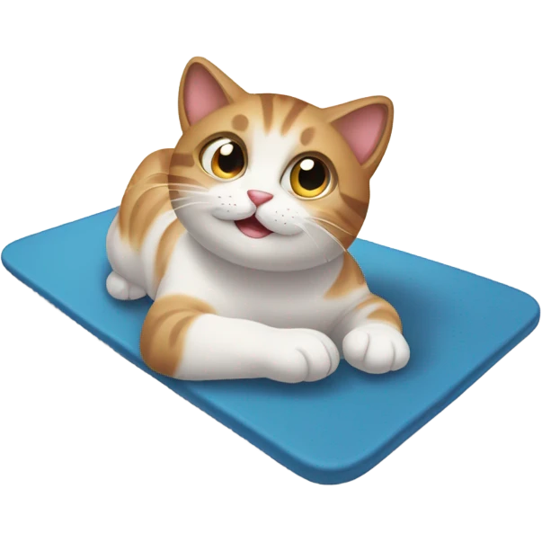 Cat working out emoji