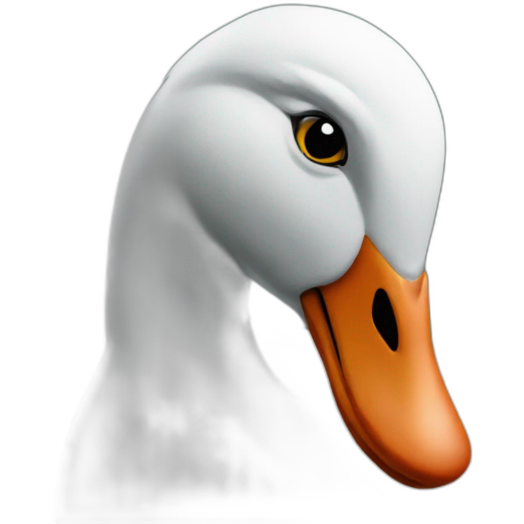 Very sad goose emoji