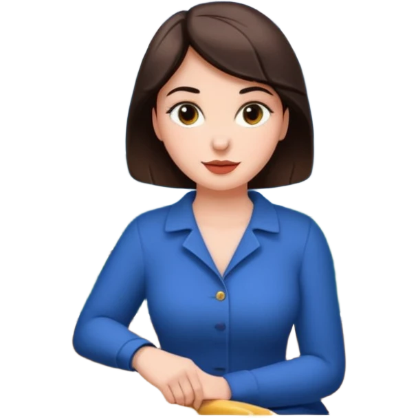 Pretty, sexy, slightly curvy white woman with short dark brown hair, riding a train through the Alps Mountains emoji