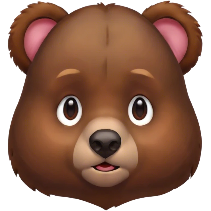 Shy bear in love emoji