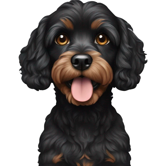 Black cavapoo  emoji
