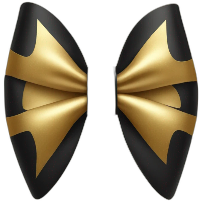 Black and gold bow emoji