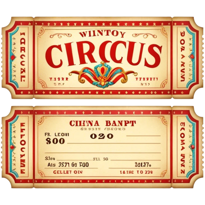 Vintage circus ticket emoji