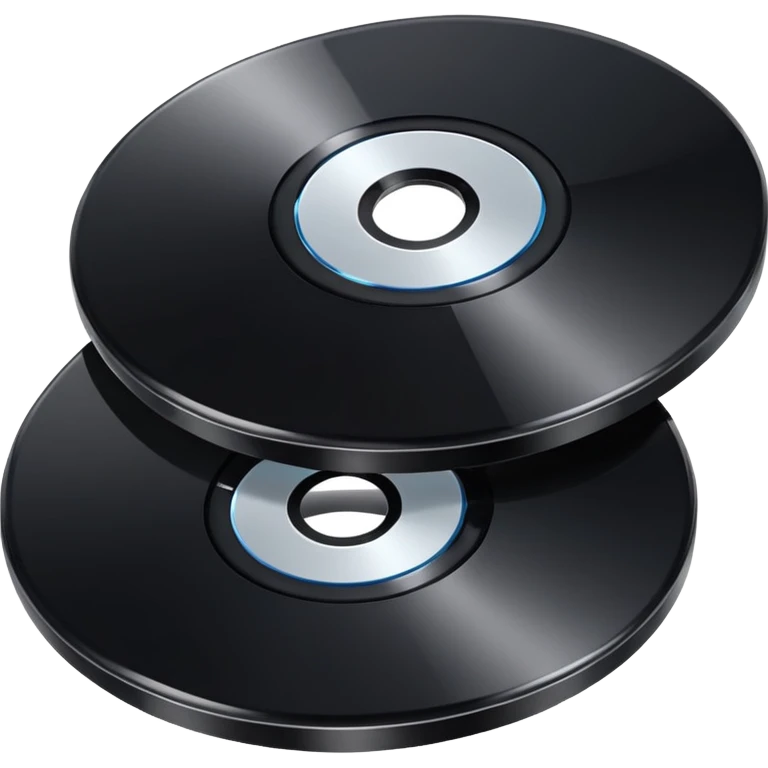 two black computer disk emoji