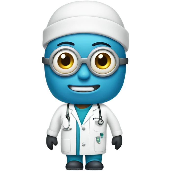 Minion in hospital scrubs emoji