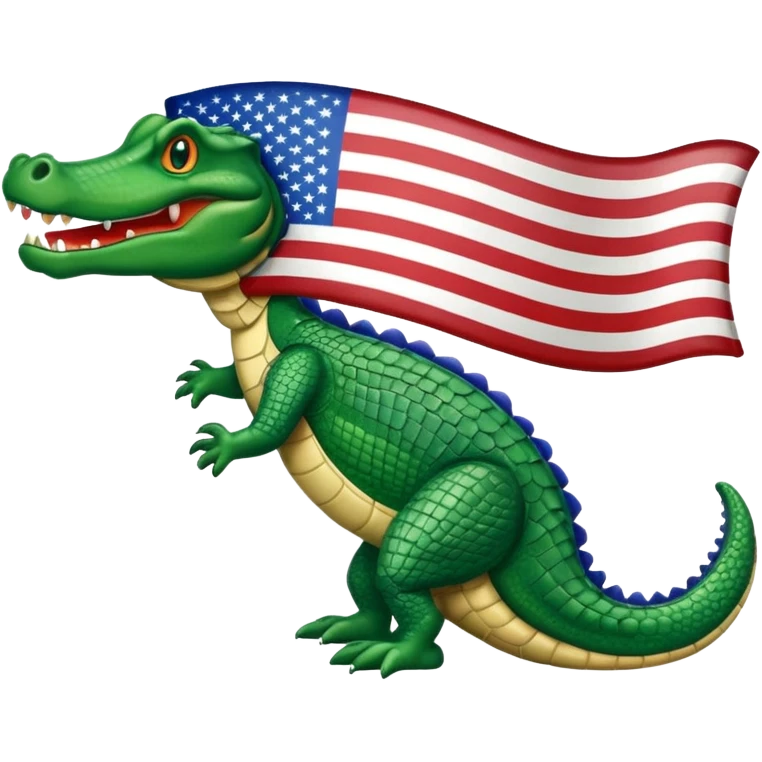 Gator with American flag emoji