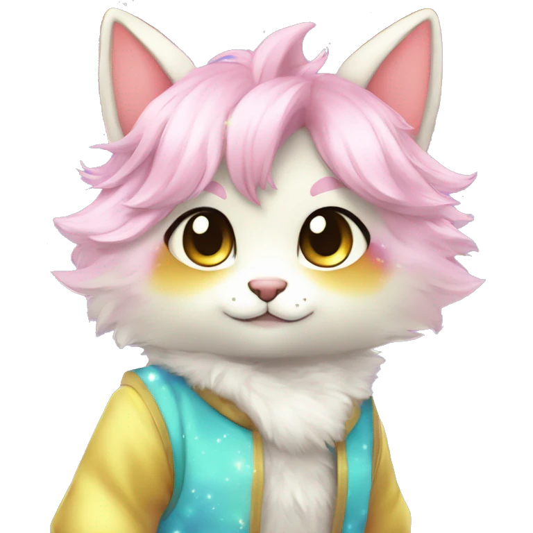 Anthro Shiny Colorful Pastel Glitter Sparkle Stars Gradient Anime Chibi Animal-Fakémon-Pokémon-Hybrid Fur Sona emoji