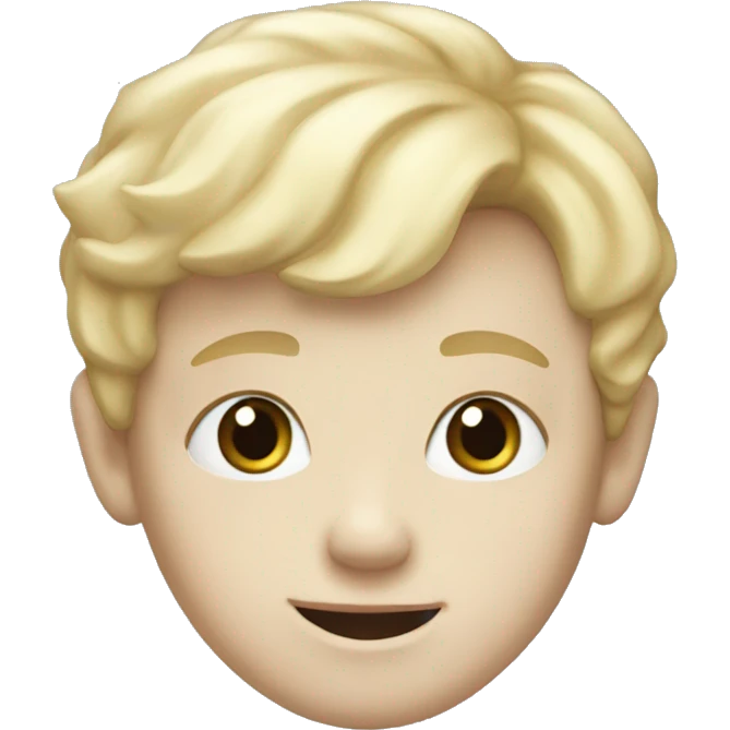 A porcelain blond boy emoji