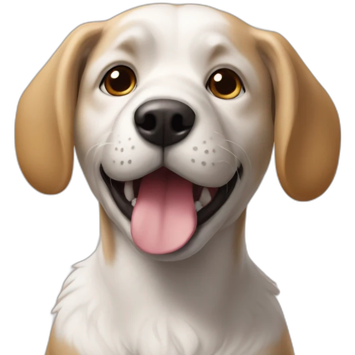 Chat sur un chien emoji