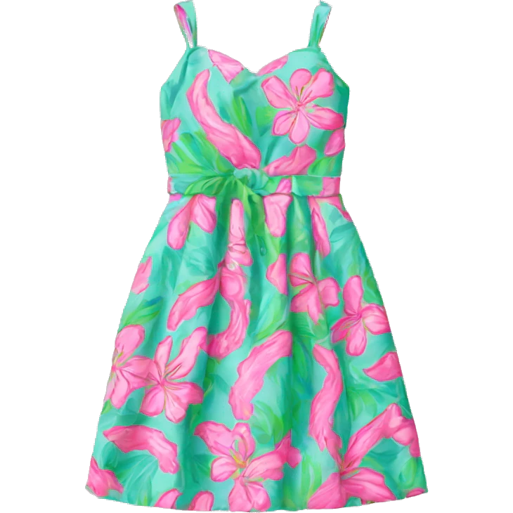 Lilly Pulitzer dress emoji
