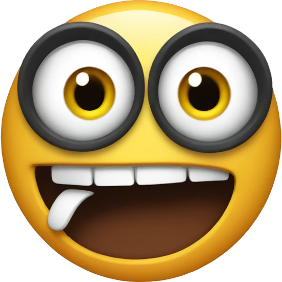 Emoji with crazy eyes and open mouth emoji
