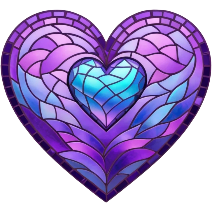 purple heart with a mosaic pattern emoji