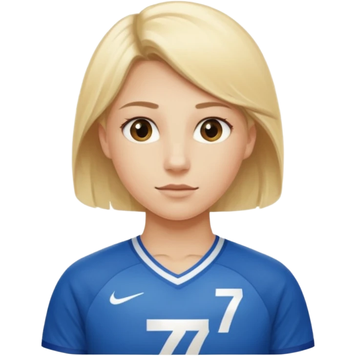 blonde Number 7 Printed Athlete emoji