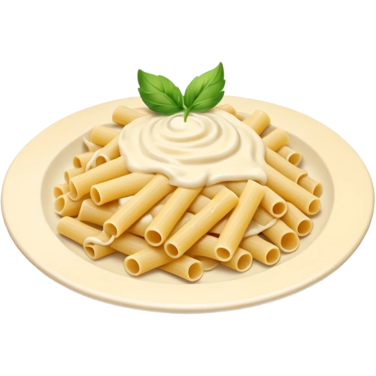 Pasta with cream sauce without Leaves emoji