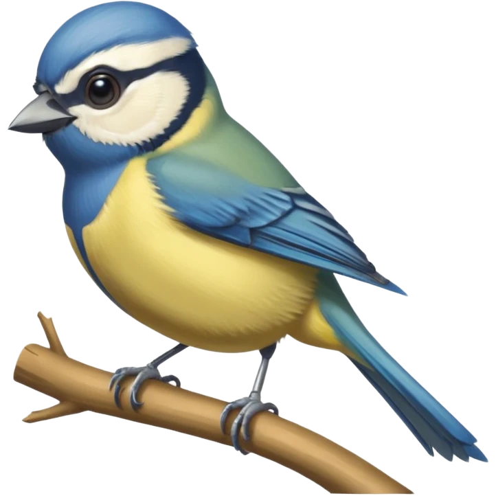 Blue tit bird emoji