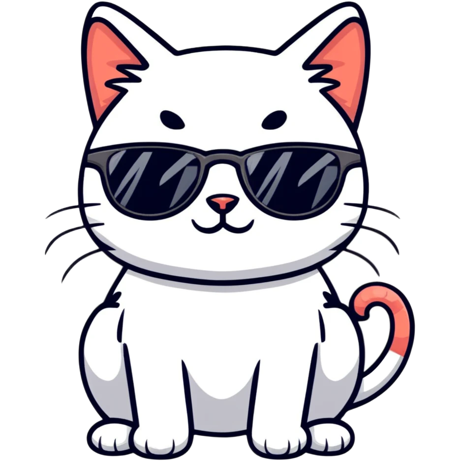 Cat with sunglasses emoji