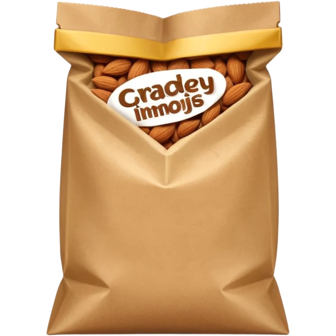 roasted almonds in paper bag emoji