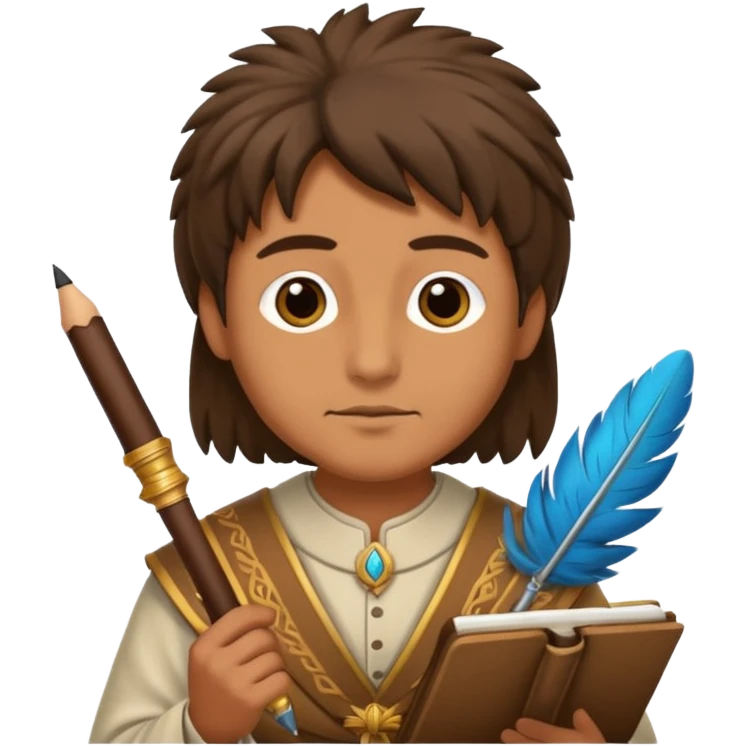 ancient Feathered pen scholar emoji