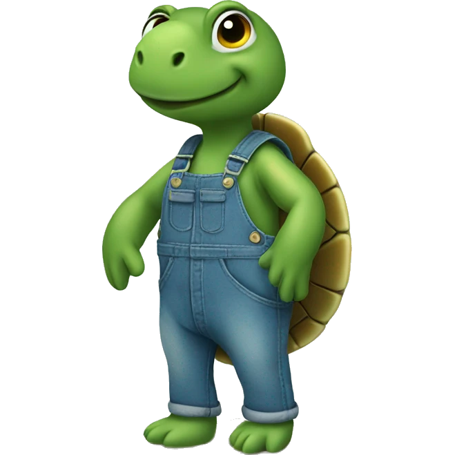 turtle wearing overalls emoji