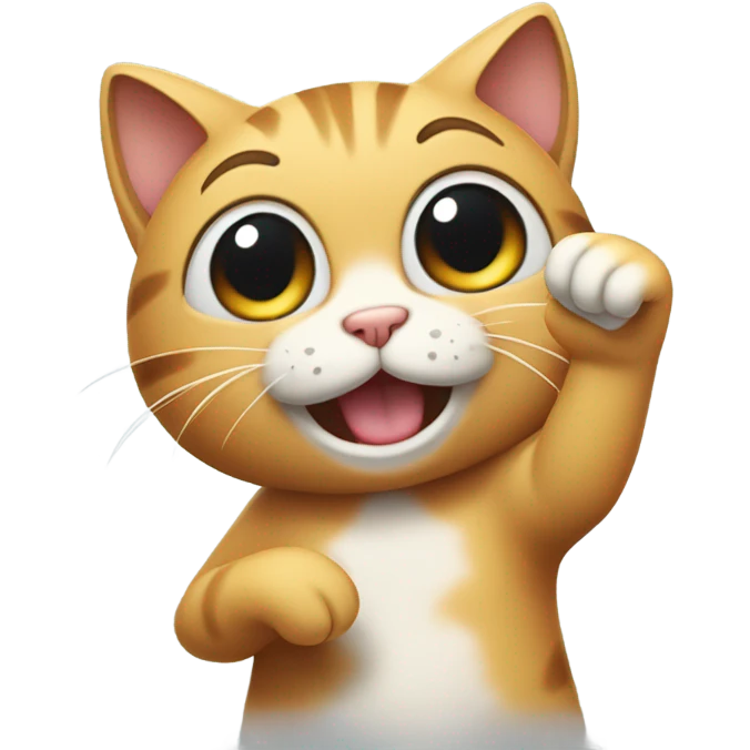 Dabbing cat emoji