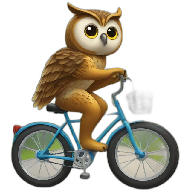 owl on a bike emoji