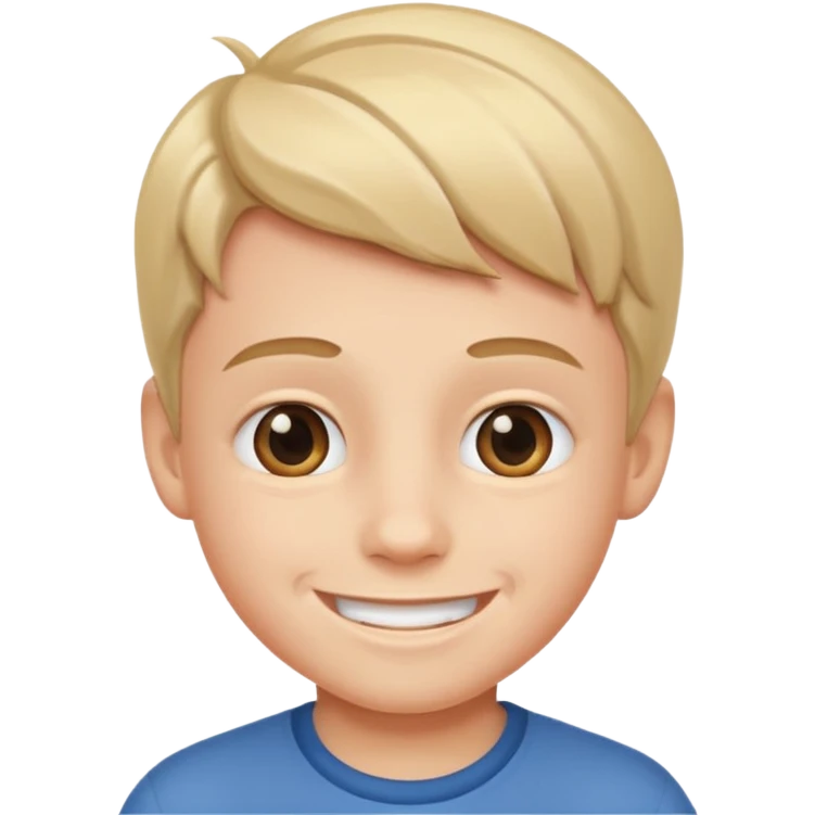 make a boy smiling REALLY big  emoji