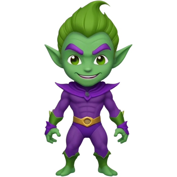 green goblin, cute chibi full body emoji