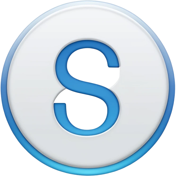 white "S" logo emoji