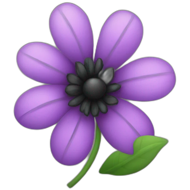 Black flower emoji