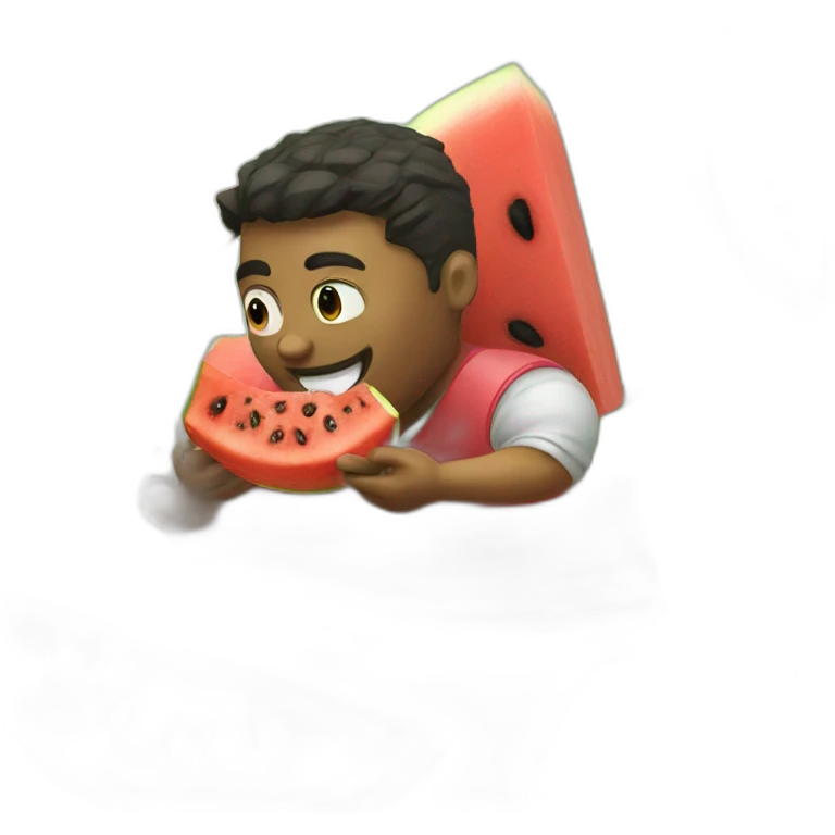 Lamborghini eating watermelon emoji