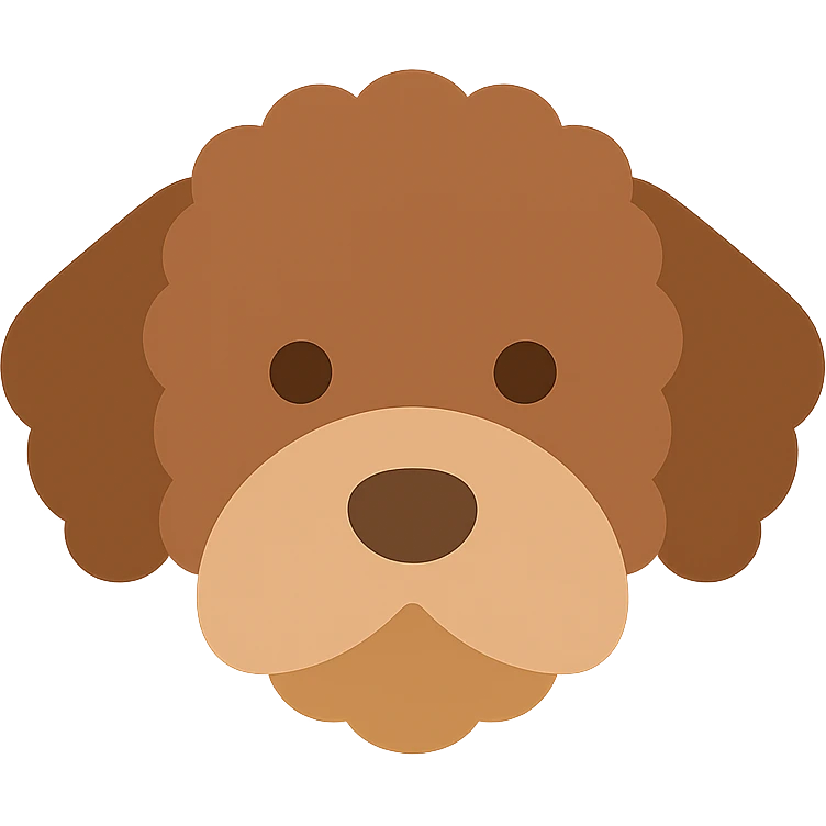 roan Lagotto Romagnolo dog icon with color emoji