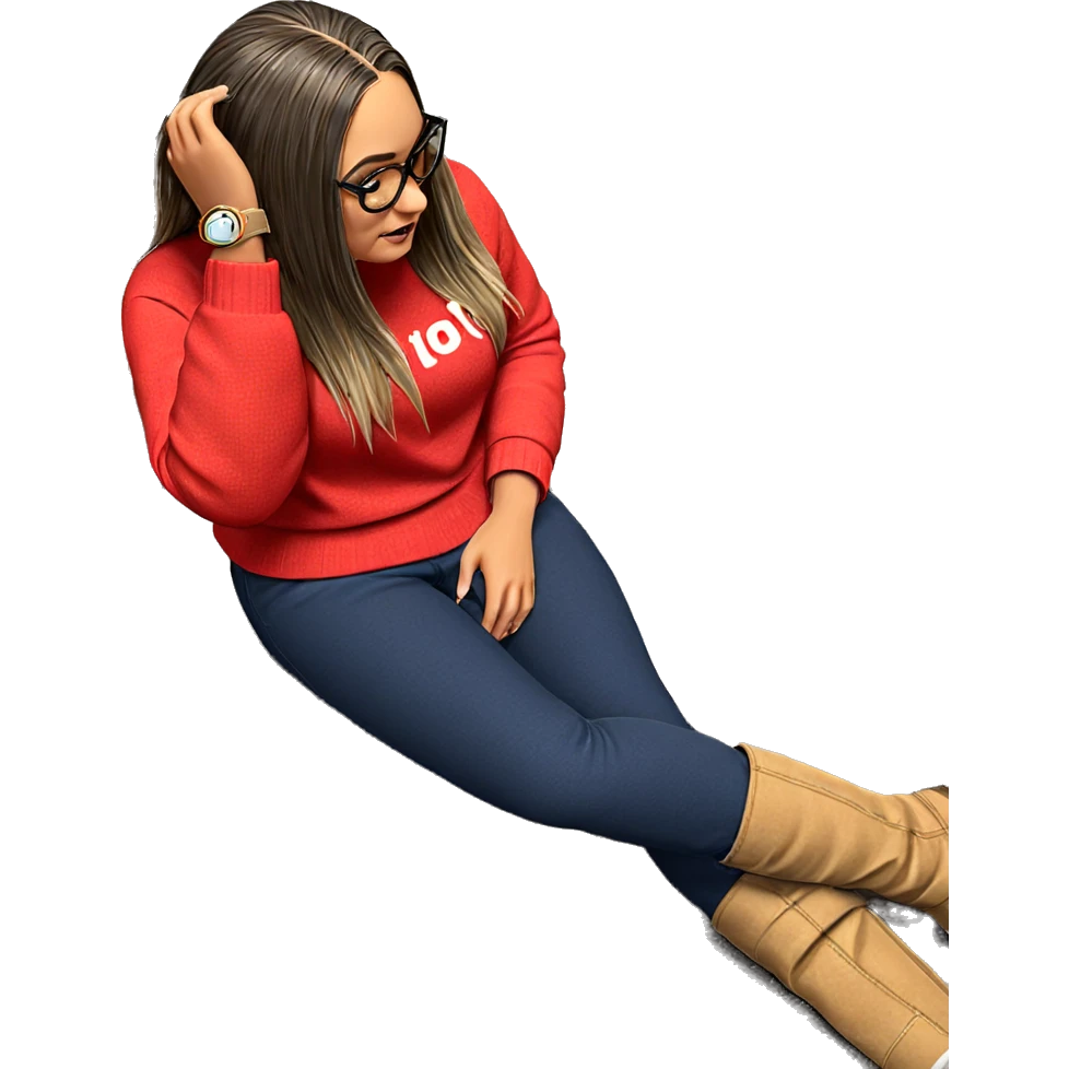 girl in cozy outfit emoji