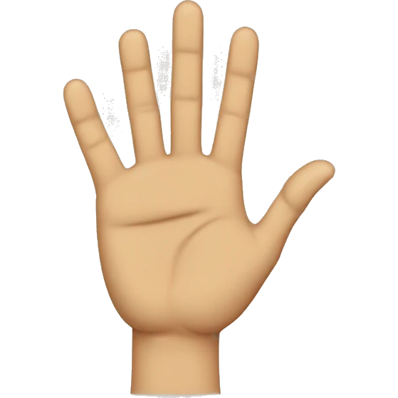 Hand ist flach und der Mittelfinger beugt nach vorne emoji