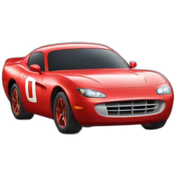 A sports car that looks like light McQueen emoji