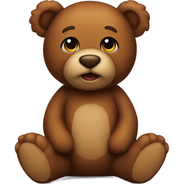 Brown teddy emoji